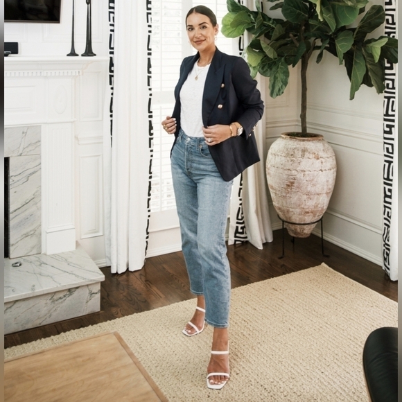 Lioness Blazer Womens XS Black Double Breasted Jacket Stretch Buttons Palermo - Picture 3 of 14